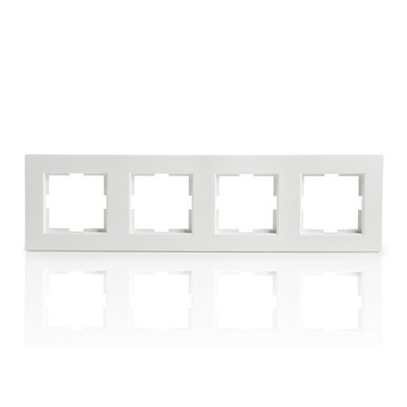 Cadre 4 Éléments Panasonic Karre Horizontal/Verticale Techonpolymère Blanc