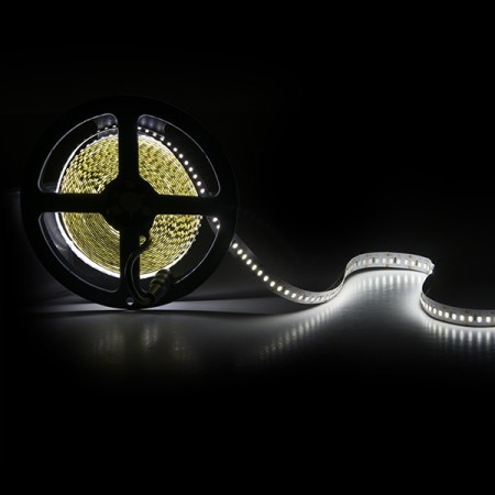 Bande de 204 LED/M 60W 5 000Lm CRI85 6000ºK SMD3014 12VDC IP20 x5M 40 000H [CA-3014-204-12W-IP20-CW] -Blanc Froid