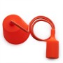 Support de Lampe E27 Câble - Rosette Orange