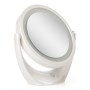 Miroir de maquillage éclairé LED 4200ºK  Ø14,2Cm Rechargeable-Ajustable Blanc40.000H [SUN-ESLED-01-W]