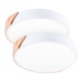 Pack de 2 Plafonniers LED 18W 1 800Lm Rond Bicolore "Veronica" CCT Sélectionnable 40 000H [HO-PL-BI-18W-03-PK2]