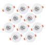 Pack de 10 Downlights LED Ronds 7W 600Lm 4200ºK 38º 40 000H [HO-IN-DL7W-W-PK10]