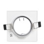 Bague Projecteur Downlight Inclinable Carré Aluminium Blanc83/83Mm