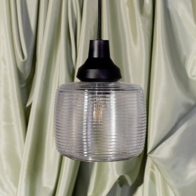 Lampe À Suspension New Wave Stripe Clear E27 Sans Ampoule