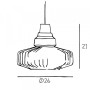 Lampe À Suspension New Wave Optic clear E27 Sans Ampoule