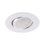 Bague Projecteur Downlight Rond Inclinable Aluminium Blanc93Mm