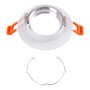 Bague Projecteur Downlight Rond Inclinable Aluminium Blanc93Mm