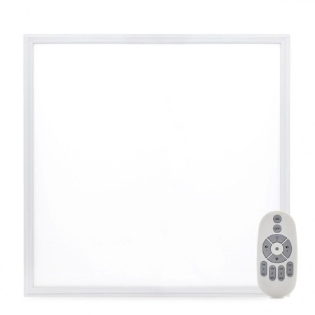 Panneau LED Superslim 36W 3600Lm 60x60Cm Cadre Blanc Télécommande (Intensité-Cct) 40 000H [HO-PANMB59559536W-RC]