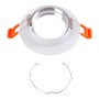 Pack 8 Bague Projecteur Downlight  Inclinable Rond Aluminium Blanc93Mm