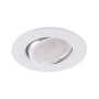 Pack 8 Bague Projecteur Downlight  Inclinable Rond Aluminium Blanc93Mm