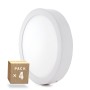 Pack de 4 Plafonniers LED 20W 1 800Lm Surface 40 000H