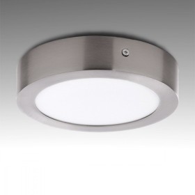 Plafonnier LED 12W 860Lm 6000ºK Circulaire Nickel Satiné 50 000H [GL-PL-SM12RN-CW]