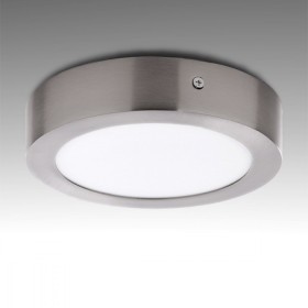 Plafonnier LED 12W 860Lm Circulaire Nickel Satiné 50 000H