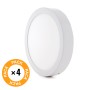 Pack de 4 plafonniers LED 12W 930Lm 6000ºK Surface 40 000H [GR-MZMD01-12W-CW-PK4-AP]