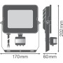 Projecteur LED Ledvance Projecteur 50W 5000Lm 4000K 100 x 100º Capteur IP65