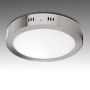 Plafonnier LED 18W 1 300Lm 6000ºK Circulaire Nickel Satiné 50 000H [GL-PL-SM18RN-CW]