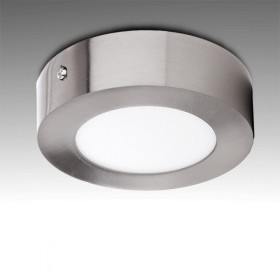 Plafonnier LED 6W 430Lm 6000ºK Circulaire Nickel Satiné 50 000H [GL-PL-SM6RN-CW]