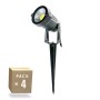 Pack de 4 Spots de Jardin sur Piquet LED 5W 450Lm 6000ºK 40 000H [SL-SL-C10-5W-CW-PK4-AP]