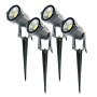 Pack de 4 Spots de Jardin sur Piquet LED 5W 450Lm 6000ºK 40 000H [SL-SL-C10-5W-CW-PK4-AP]