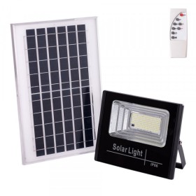 Projecteur solaire LED 65 W 6 500 K Panneau 6 V 8 W Batterie  3 V 5 000 mAh Télécommande [HO-SOLARFL-65W-01]