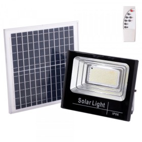 Projecteur solaire LED 150 W 6 500 K Panneau : 6 V/15 W Batterie : 3,2 V/10 000 mAh Télécommande [HO-SOLARFL-150W-01]