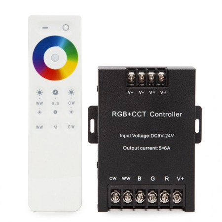 Contrôleur 2.4G Tactile RVB+Cct 5 Canaux Télécommande