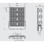 Projecteur LED de Stade 1000W Spot 150 lm W IP66 Lumileds 5050 100 000H [1916-1000W-5000K-60-CW].