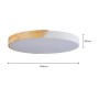 Plafonnier LED rond en bois 45W CCT ø508x50mm