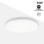 Plafonnier LED rond étanche blanc 24W CCT - 2400lm - IP65