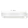 Plafonnier LED rond étanche blanc 24W CCT réglable sur 3 températures différentes de 3000-6500ºK - 2400lm - IP65