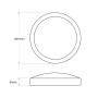 Plafonnier LED étanche avec capteur - CCT réglable sur 3 températures différentes de 3000-6500ºK - Ø30cm 12W-16W IP65