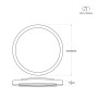 Plafonnier LED rond CCT extérieur 18W - Ø22,5cm - 1450lm - IP44