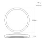 Plafonnier LED rond CCT extérieur 24W - Ø30cm - 2300lm - IP44