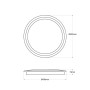 Plafonnier LED rond CCT réglable sur 3 températures différentes de 3000-6000ºK en saillie 30W - Ø43cm - 2000lm - IP20