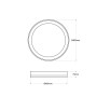 Plafonnier LED rond CCT réglable sur 3 températures différentes de 3000-6000ºK en saillie 30W - Ø40cm - 2000lm - IP20