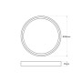 Plafonnier LED rond CCT réglable sur 3 températures différentes de 3000-6500ºK 24W - IP40