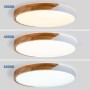 Plafonnier LED rond CCT en bois et polycarbonate - 36W - ø50cm - IP22