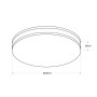 Plafonnier LED étanche CCT avec capteur de mouvement à micro-ondes - 24W - Ø28cm - IP65