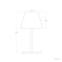 lampe de table ibb design moderne, abat-jour textile et base acier