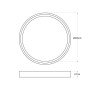 Plafonnier LED rond CCT réglable sur 3 températures différentes de 3000-6500ºK 40W - IP40