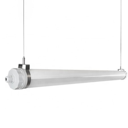 Réglette LED intégrée tubulaire étanche pour usage industriel - 120cm - 40W - IP67 - IK10