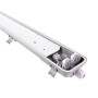 Kit Boîtier étanche double 60cm + 2 tubes LED T8 9W - 4000K