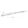 Kit Boîtier étanche 120cm + tube LED T8 18W - 4000K