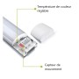 Linéaire LED haute puissance de 60 cm CCT réglable sur 3 températures différentes de 2700-6500ºK avec détecteur de mouvements