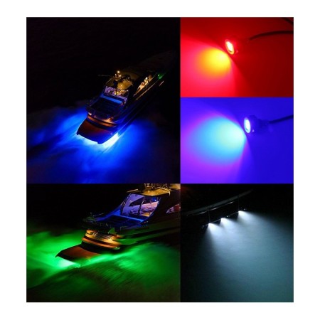 Spot LED RGB submersible de surface 60W 12V IP68