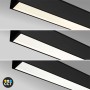 Luminaire linéaire LED CCT réglable de 3000-5000ºK de surface / suspendu - 60W - Puissance réglable - 180cm