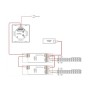 Interrupteur tactile CCT 12-24V-DC (4 zones) DALI DUAL TOUCH COLOR