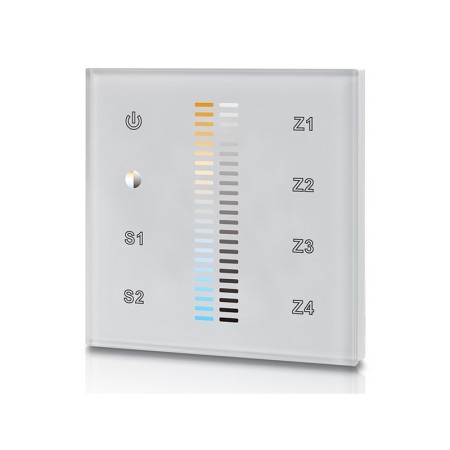 Interrupteur tactile CCT 12-24V-DC (4 zones) DALI DUAL TOUCH COLOR