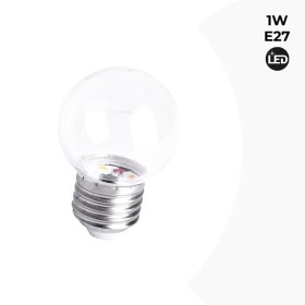 Ampoule LED E27 1W G45 transparente