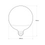 Ampoule LED globe décorative E27 G95 - 15W